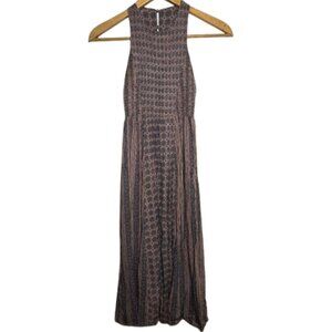 Kimchi Blue Patterned Midi Dress - Mauve and Blue